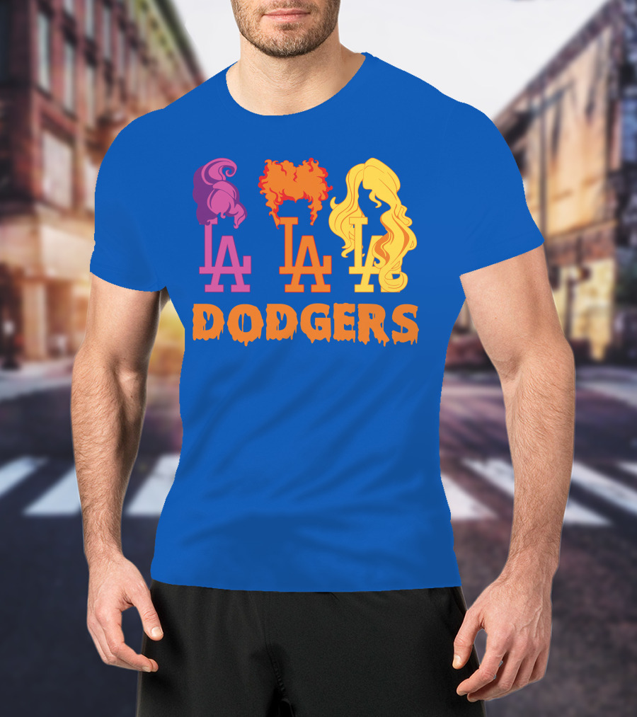 La Dodgers Trio Silhouette Hair Styles T-Shirt