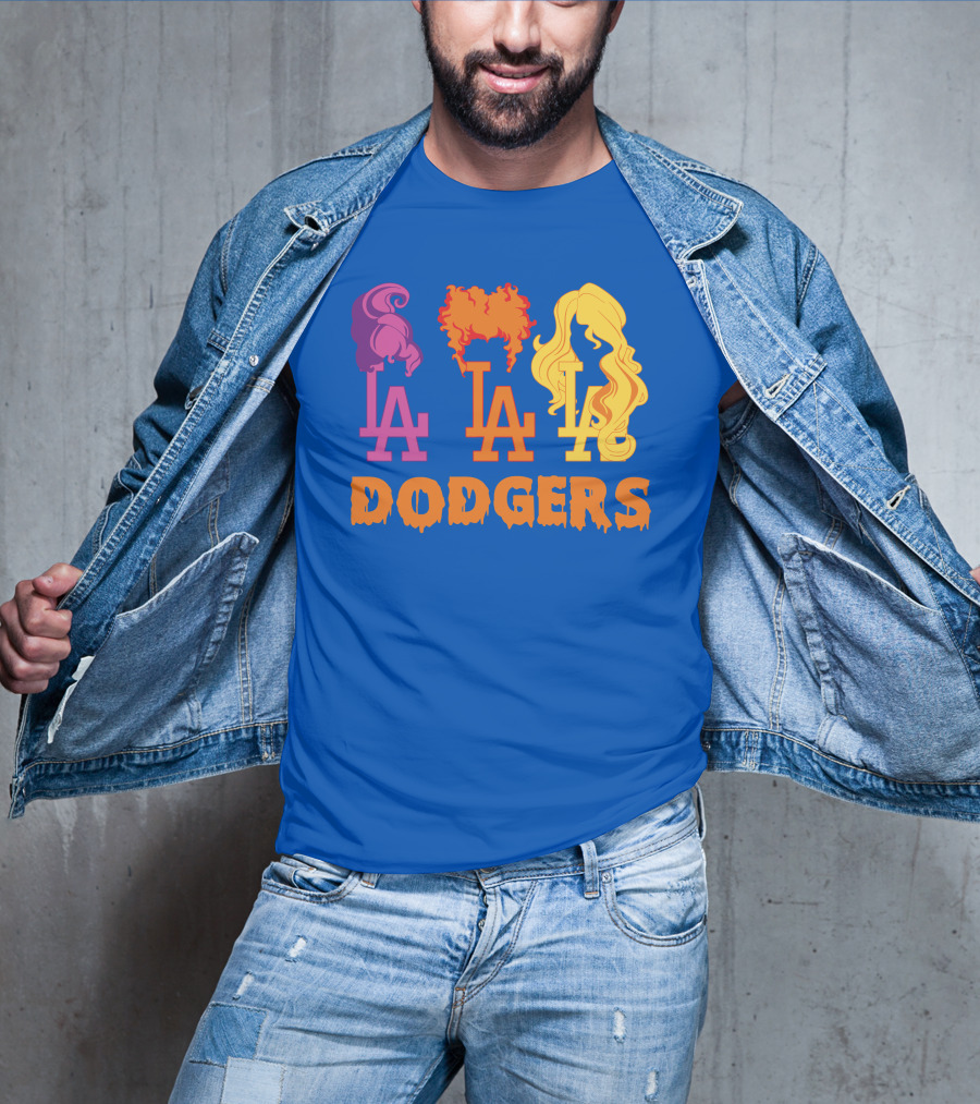 La Dodgers Trio Silhouette Hair Styles T-Shirt