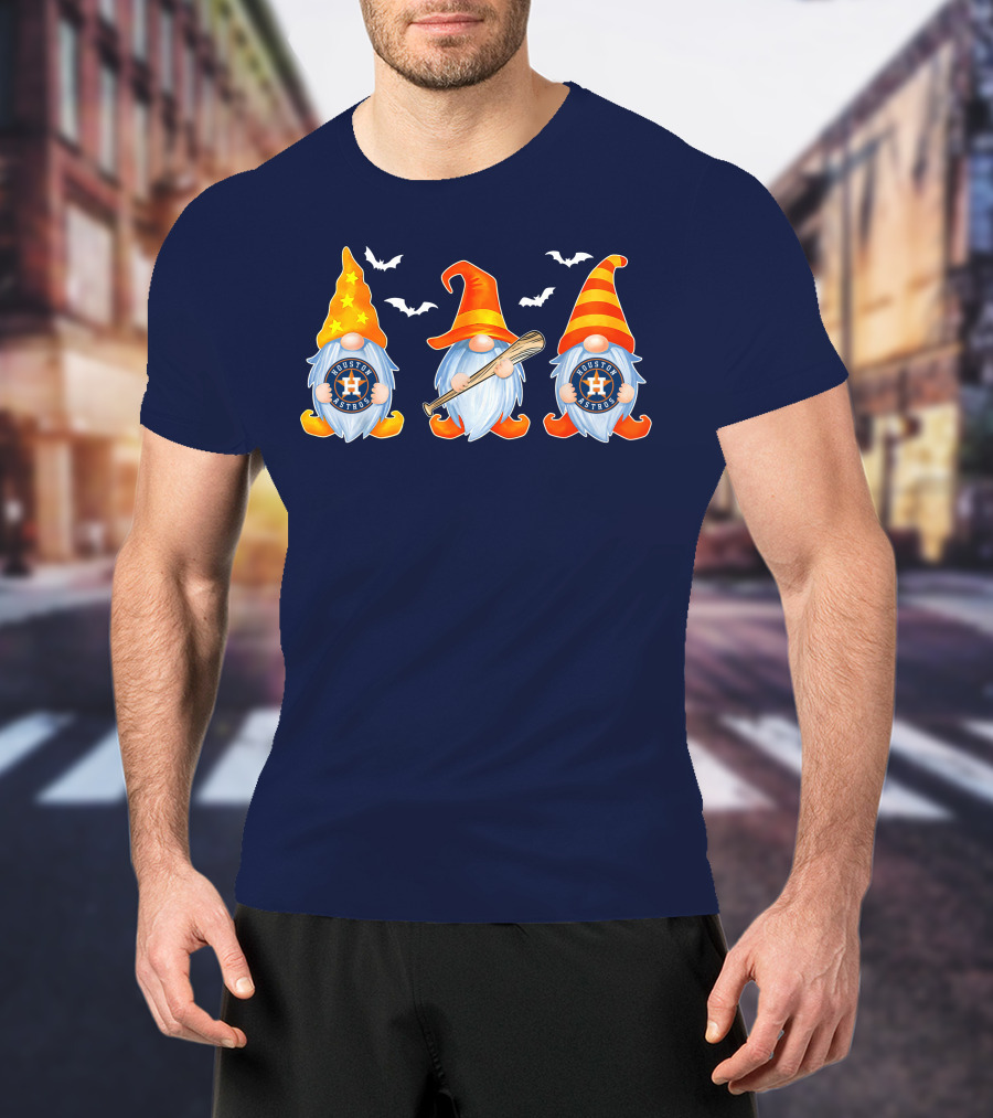 Houston Astros Halloween Gnome Trio T-Shirt