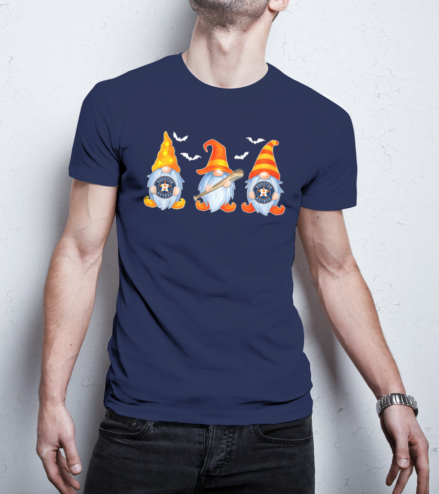 Houston Astros Halloween Gnome Trio T-Shirt