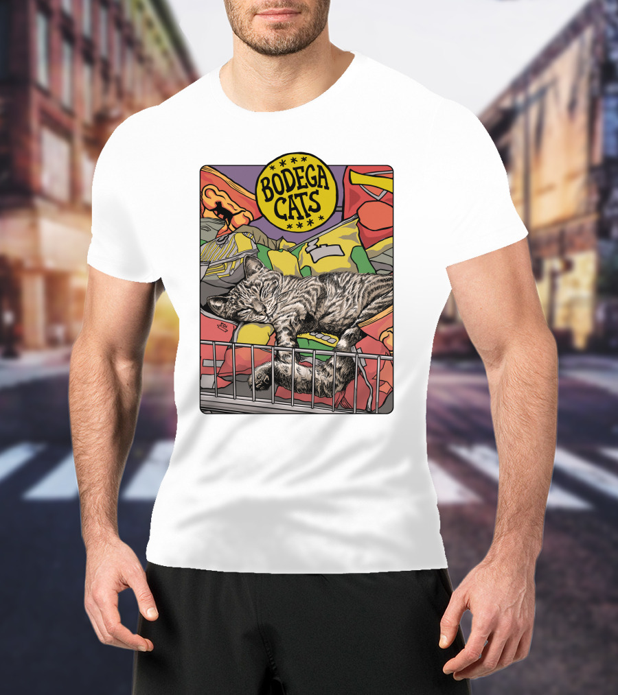 Bodega Cats Chips Grocery Aisle Nap T-Shirt