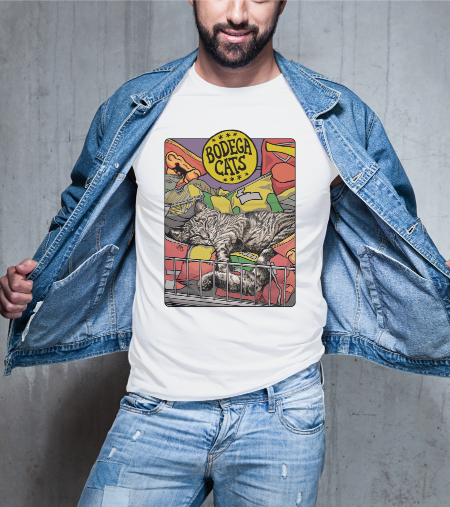 Bodega Cats Chips Grocery Aisle Nap T-Shirt