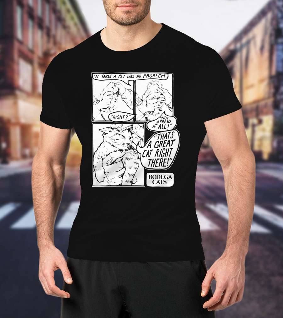 Bodega Cats That's A Great Cat Right There Comic Strip T-Shirt