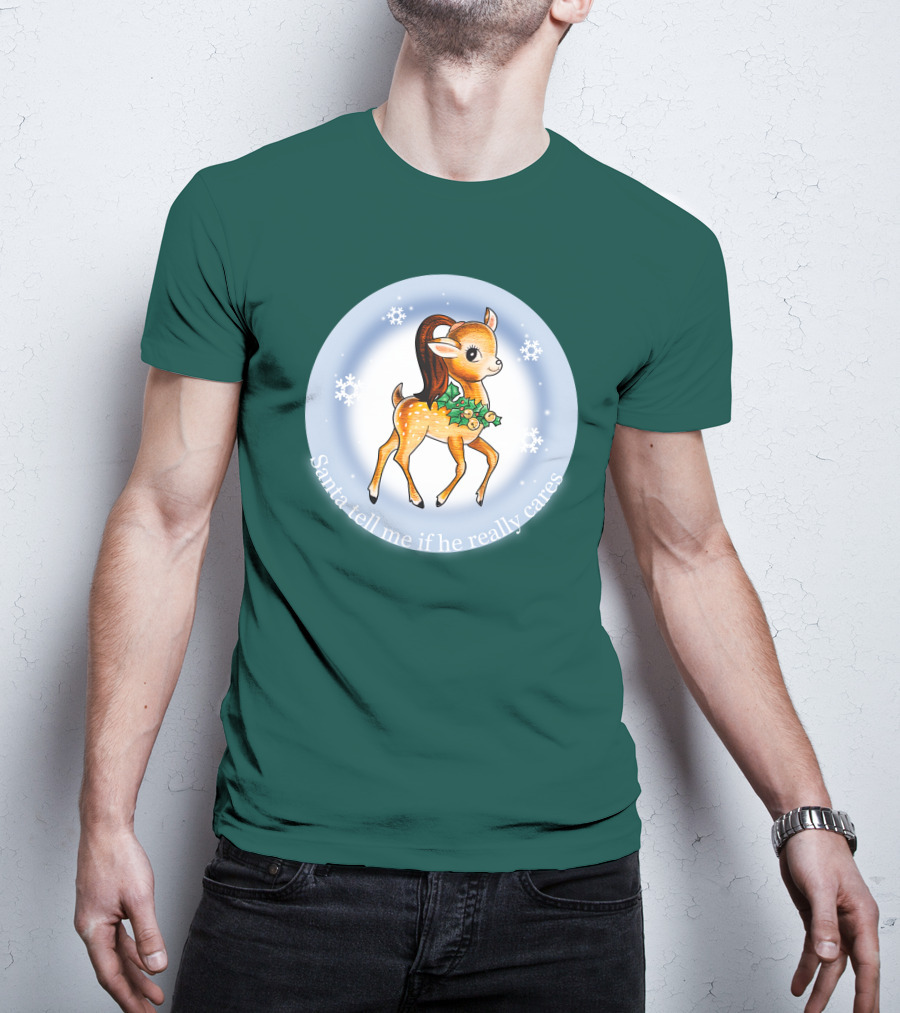 Santa Tell Me If He Really Cares Ariana Grande Merch T-Shirt