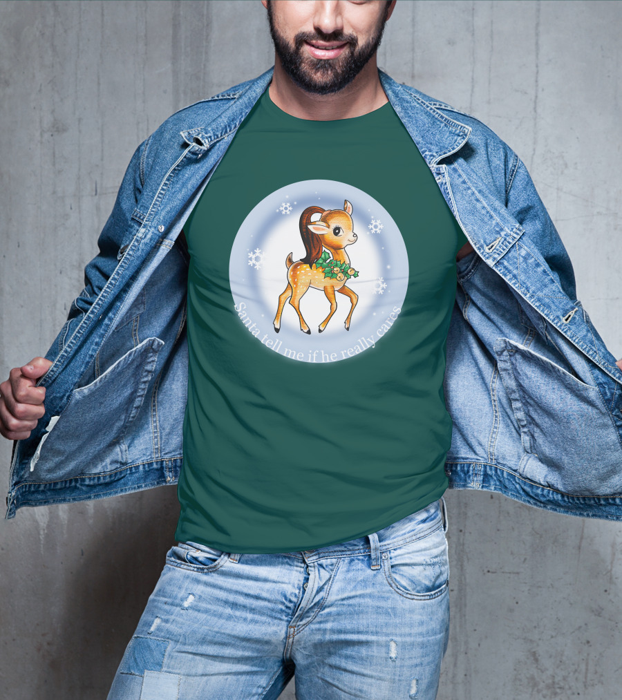 Santa Tell Me If He Really Cares Ariana Grande Merch T-Shirt