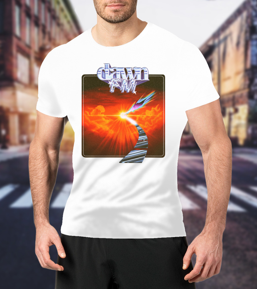 Dawn FM Album Cover Retro Sunset Pathway T-Shirt