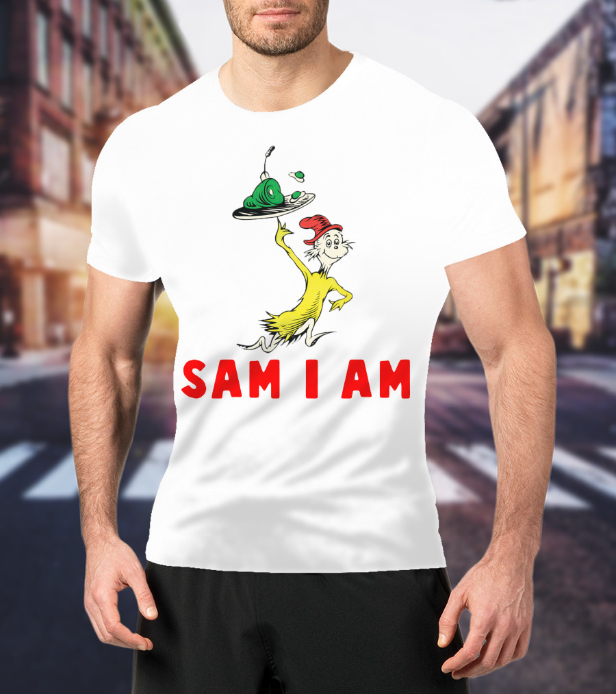 Sam I Am Green Eggs And Ham Dr. Seuss Character T-Shirt