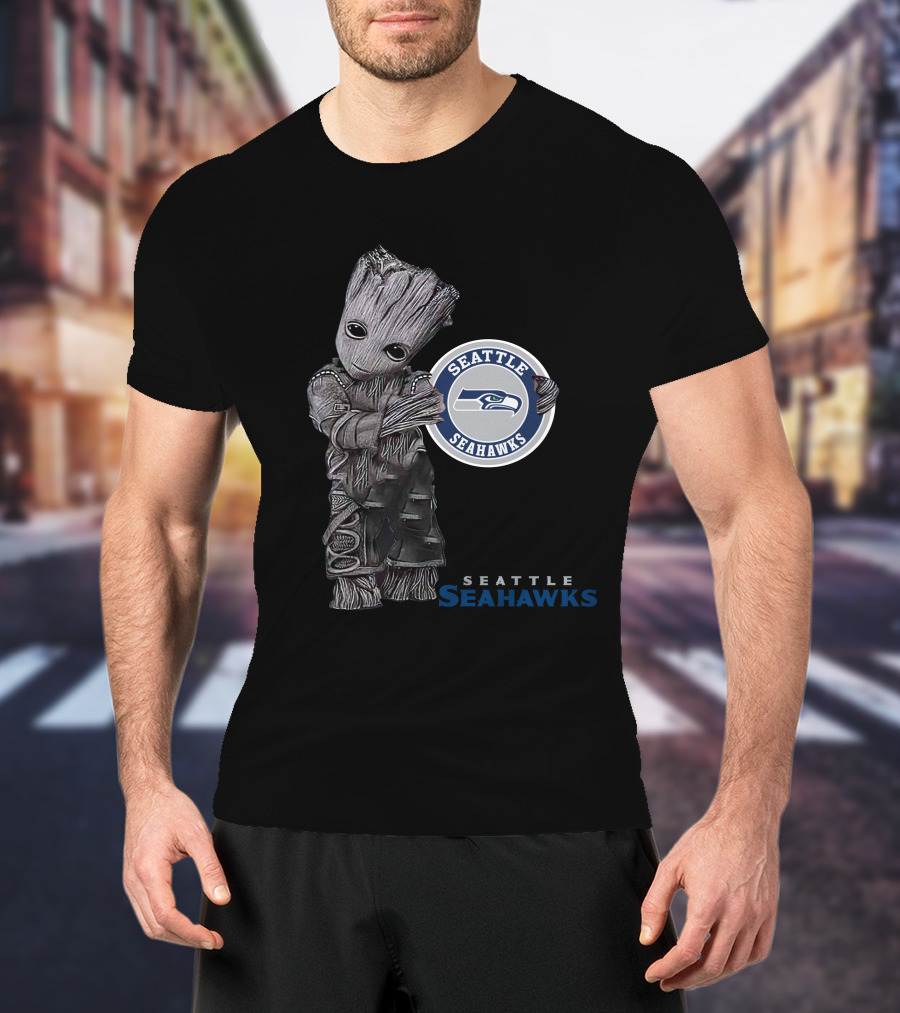 Seattle Seahawks Groot Holding Team T-Shirt