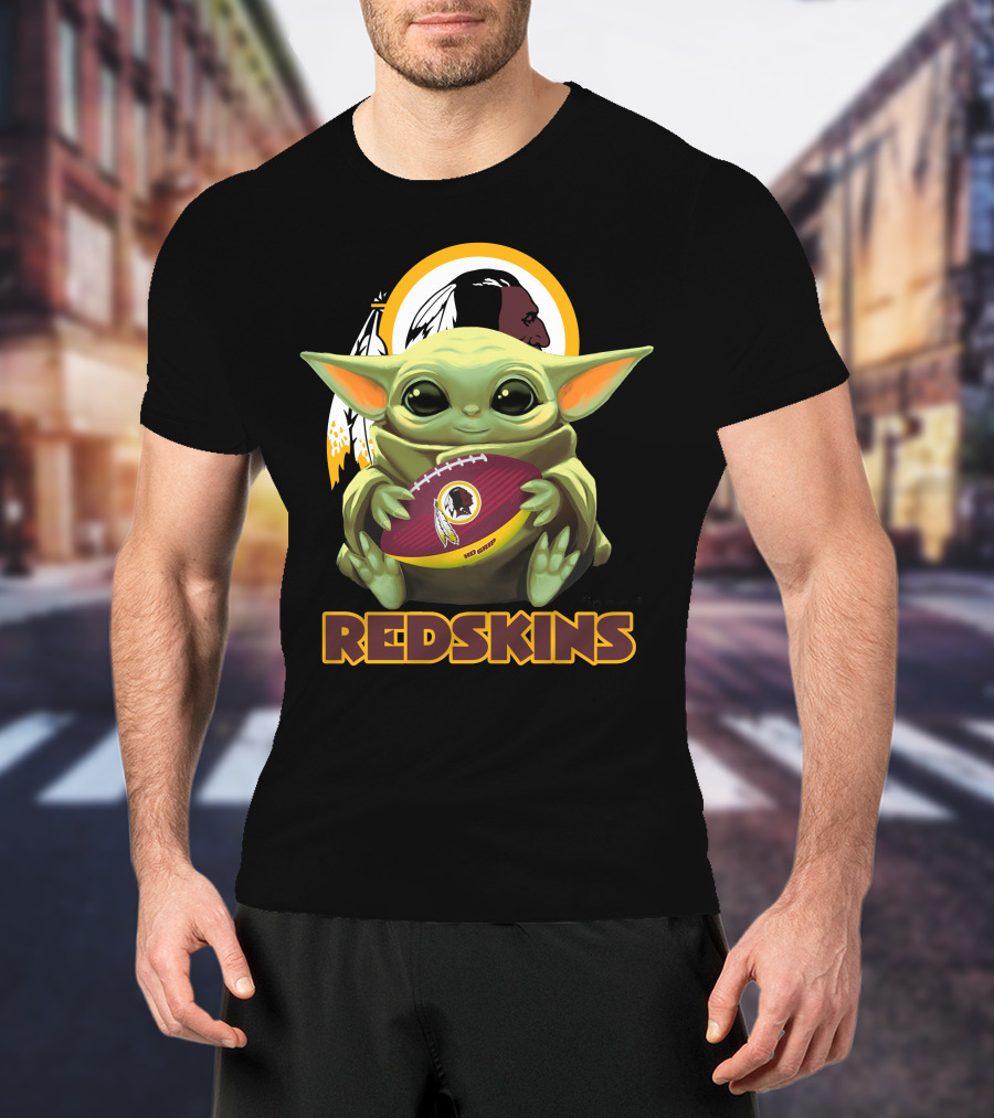 Redskins Football With Baby Grogu T-Shirt