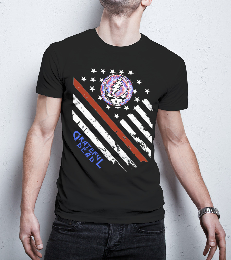 Grateful Dead Steal Your Face Stars And Stripes American Flag T-Shirt