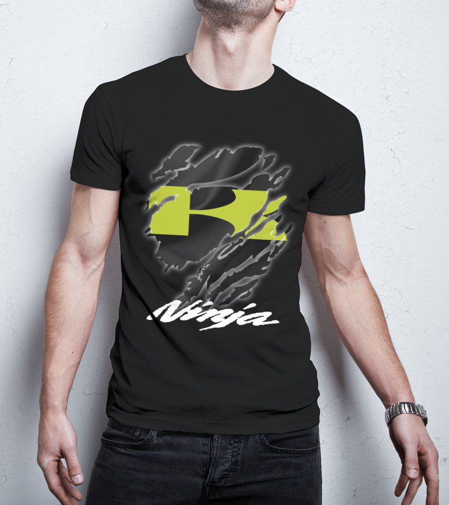 Ripped R Icon With Stylized Ninja T-Shirt