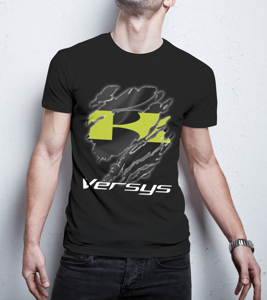 Versys 01 Kawasaki Motorcycle Claw Scratch Motif T-Shirt