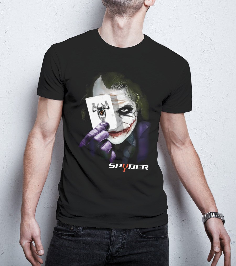 Spyder Joker Playing Card Dark Theme T-Shirt