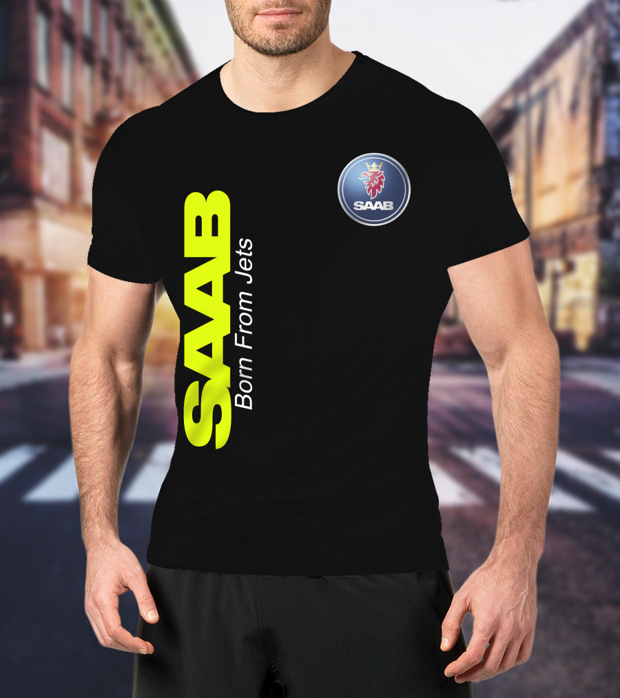 Saab Born From Jets Logo T-Shirt