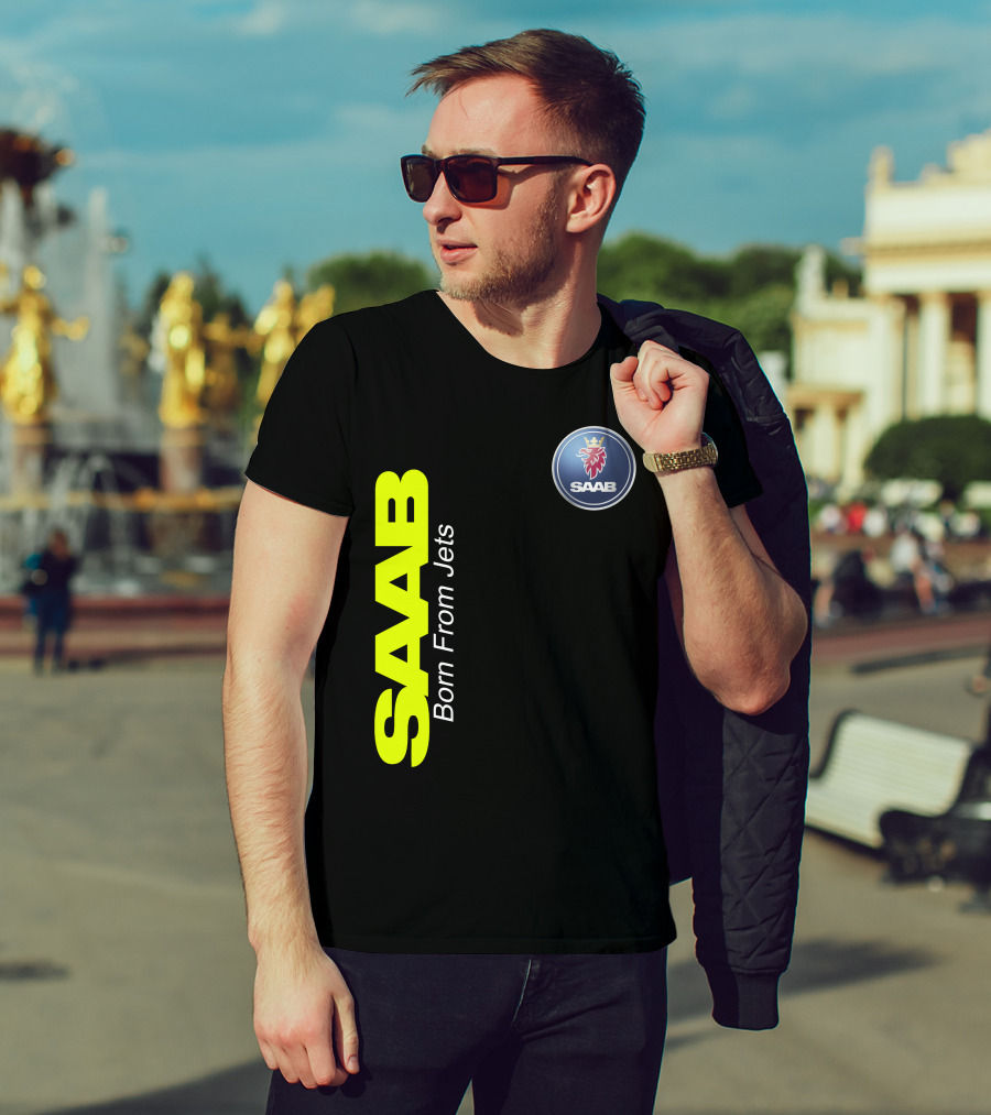Saab Born From Jets Logo T-Shirt