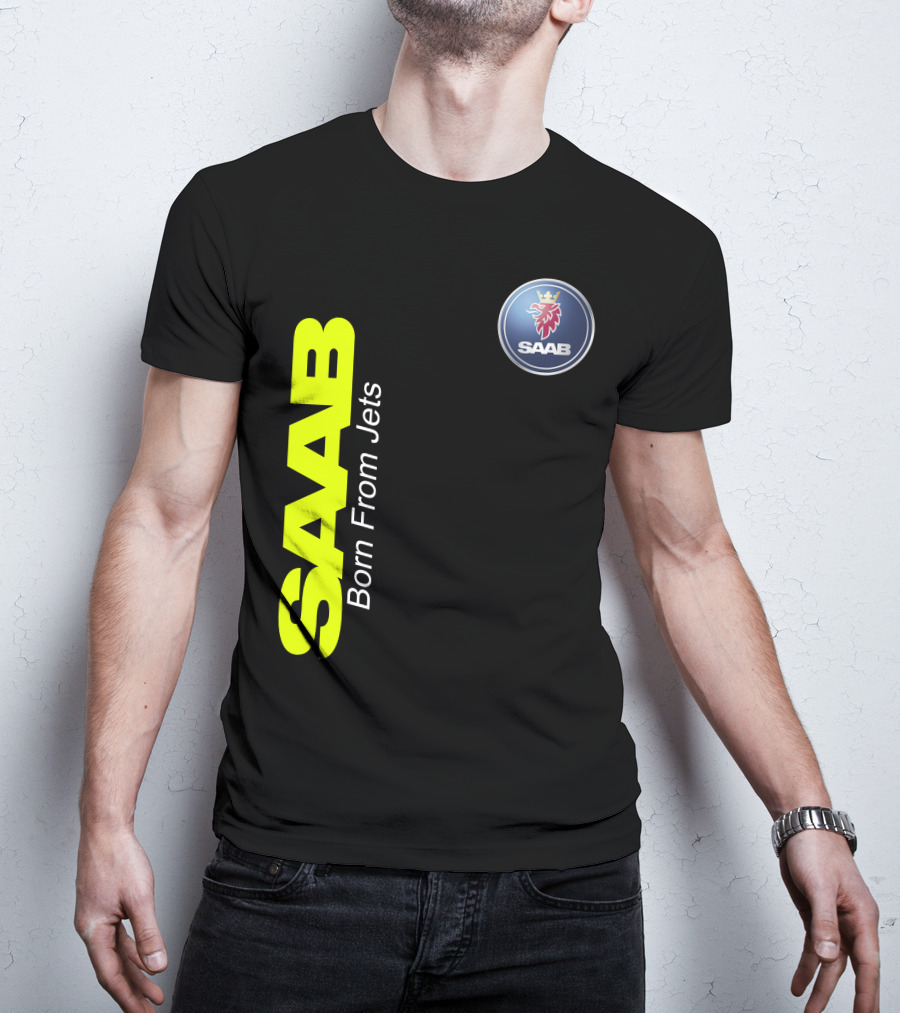 Saab Born From Jets Logo T-Shirt