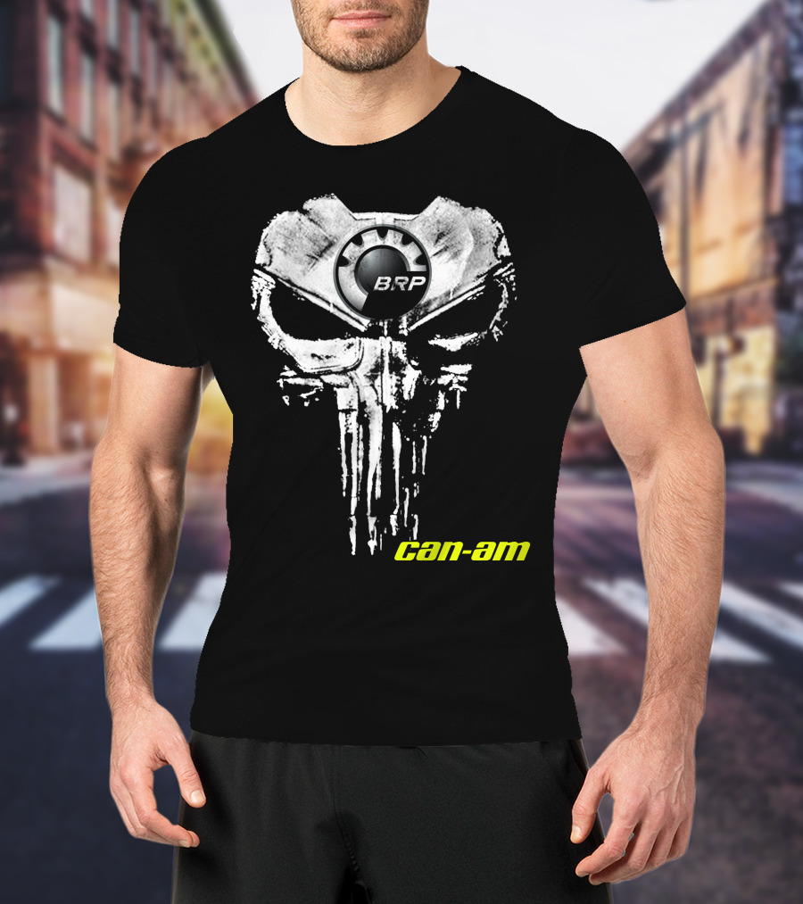 Brp Can-Am Skull Punisher Style T-Shirt