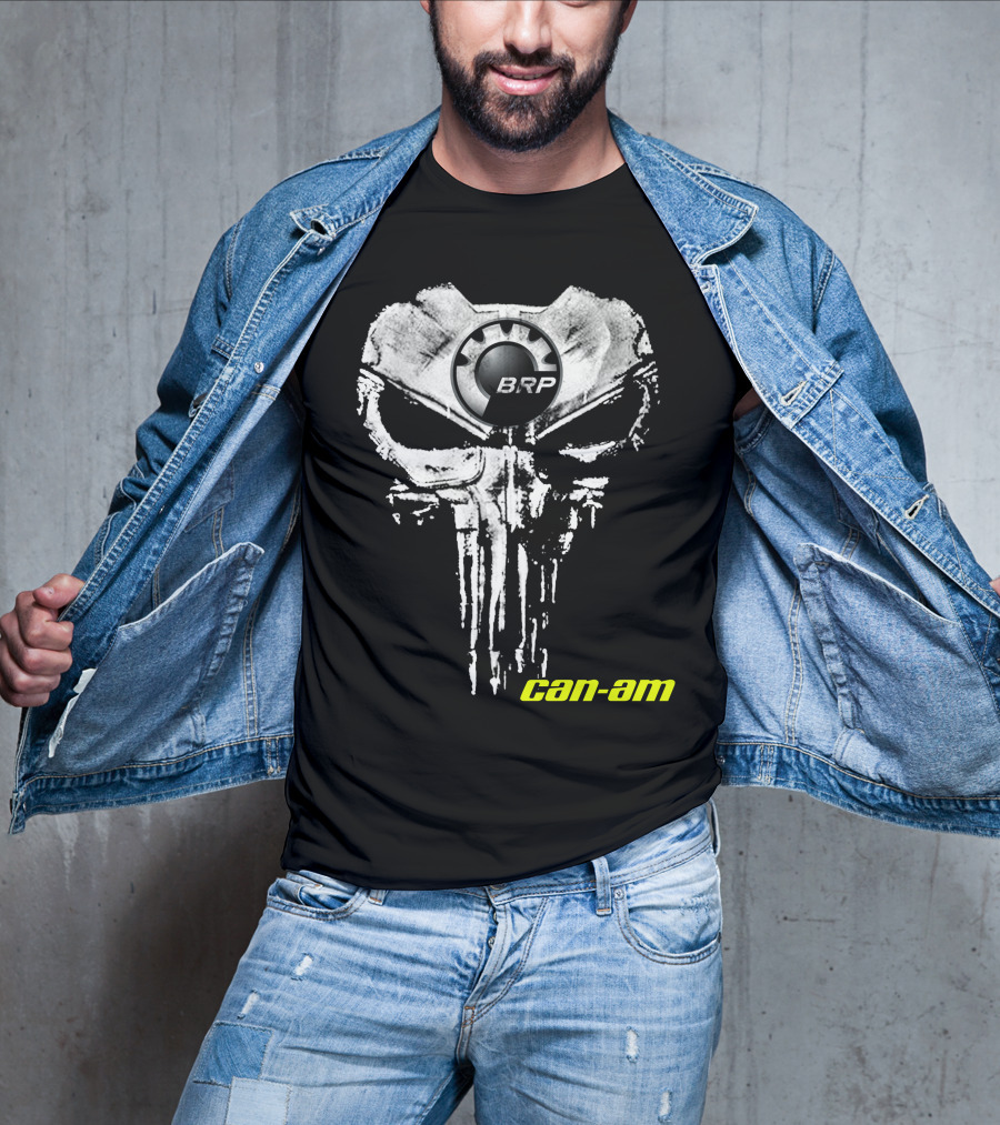 Brp Can-Am Skull Punisher Style T-Shirt