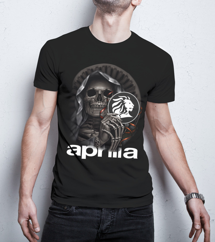 Aprilia Skull With Lion T-Shirt