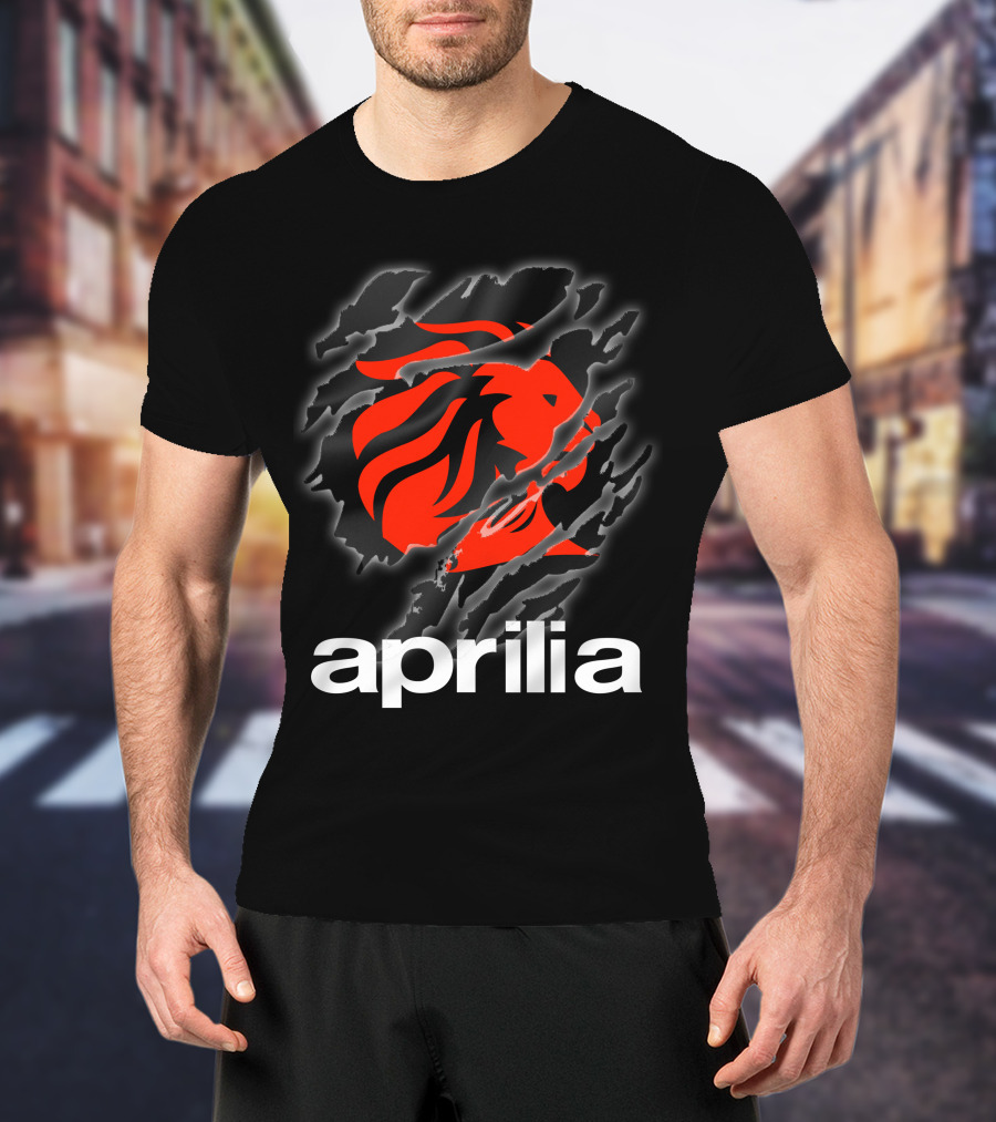 Aprilia Lion Claw Ripped T-Shirt