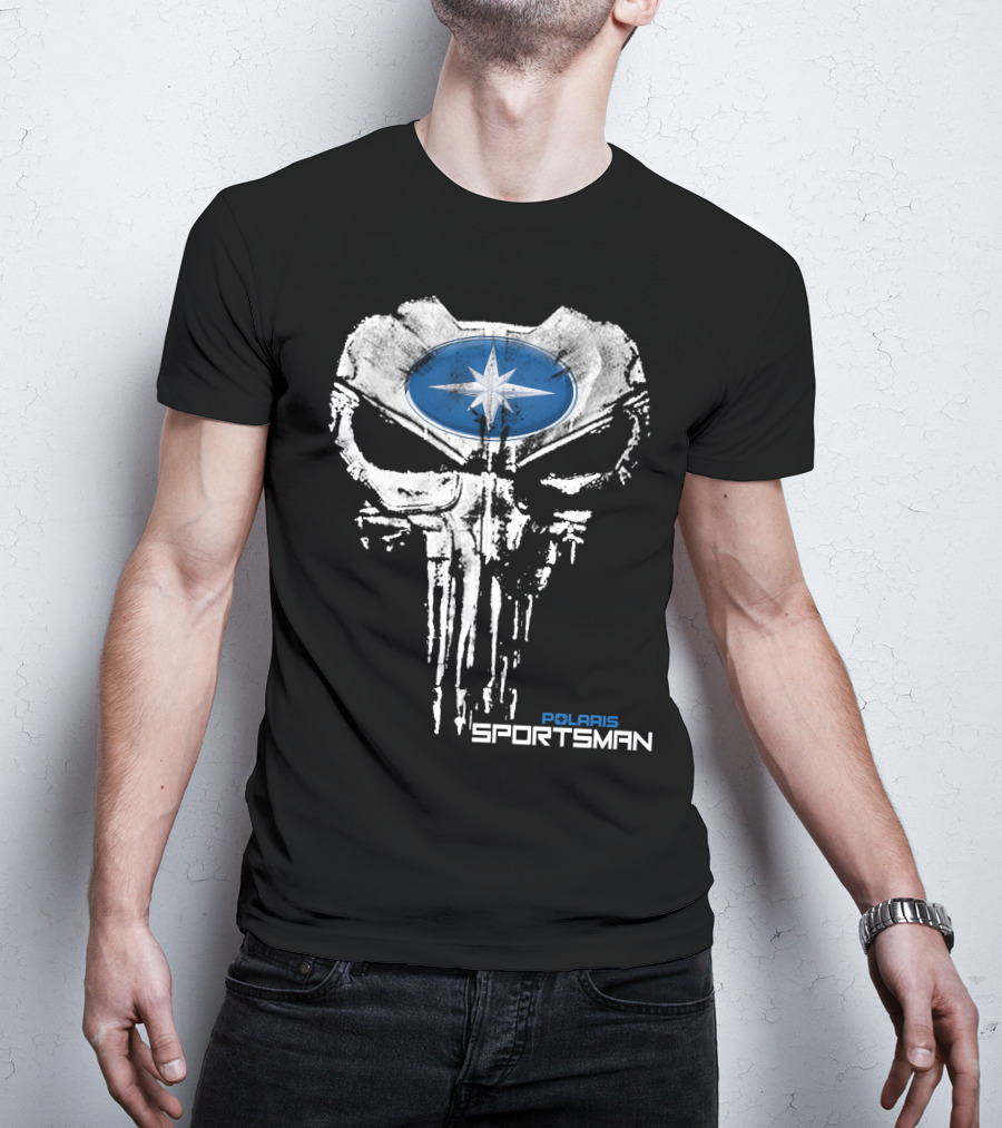 Polaris Sportsman Iconic Skull Emblem With Star Symbol T-Shirt