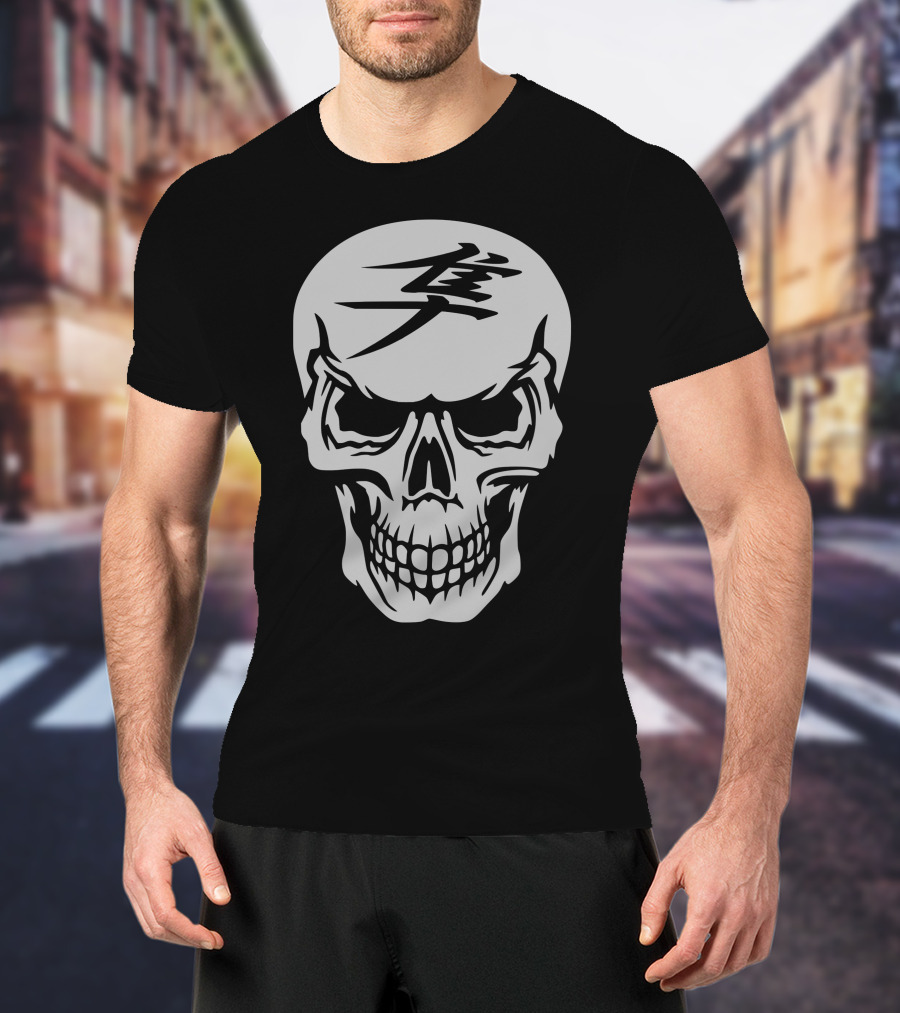 Hayabusa Skull Japanese Kanji Symbol T-Shirt