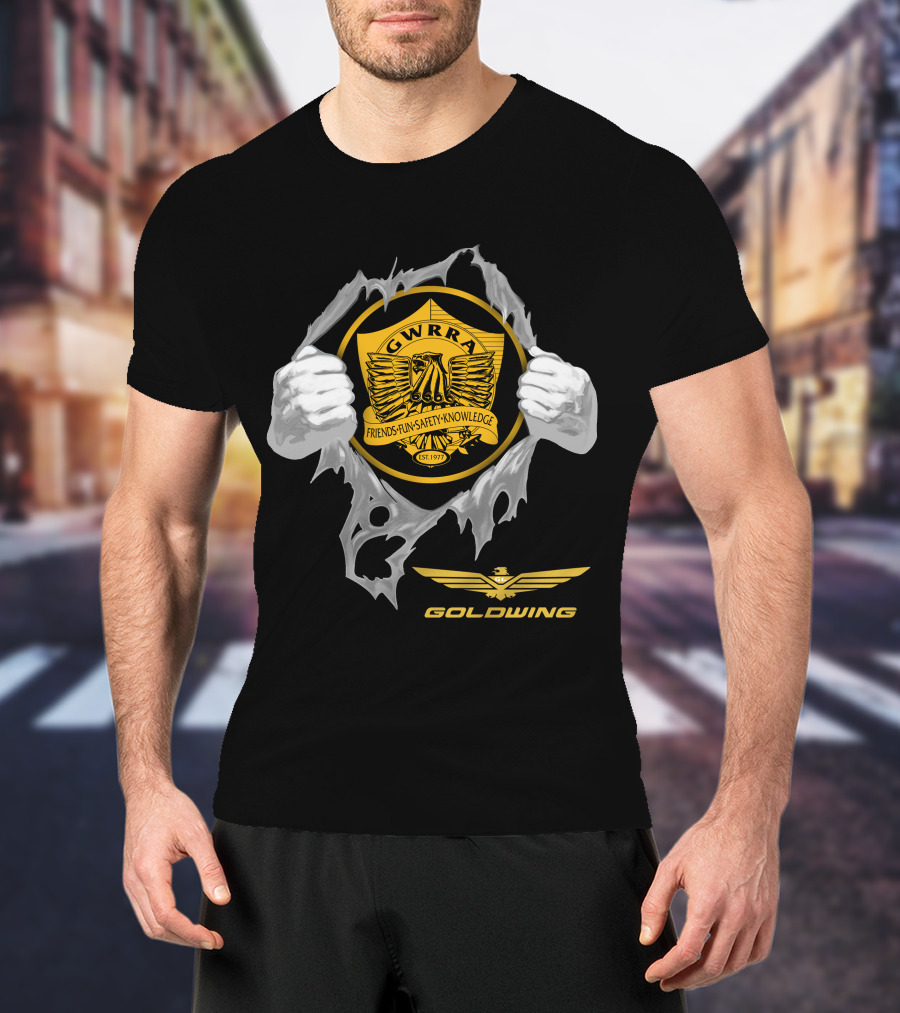 Gwrra Goldwing Friends Fun Safety Knowledge Est. 1977 Eagle T-Shirt
