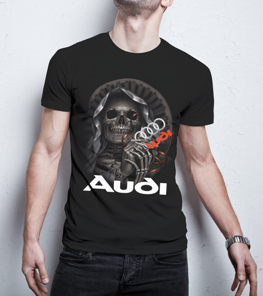 Audi Skull Grim Reaper Holding Rings T-Shirt