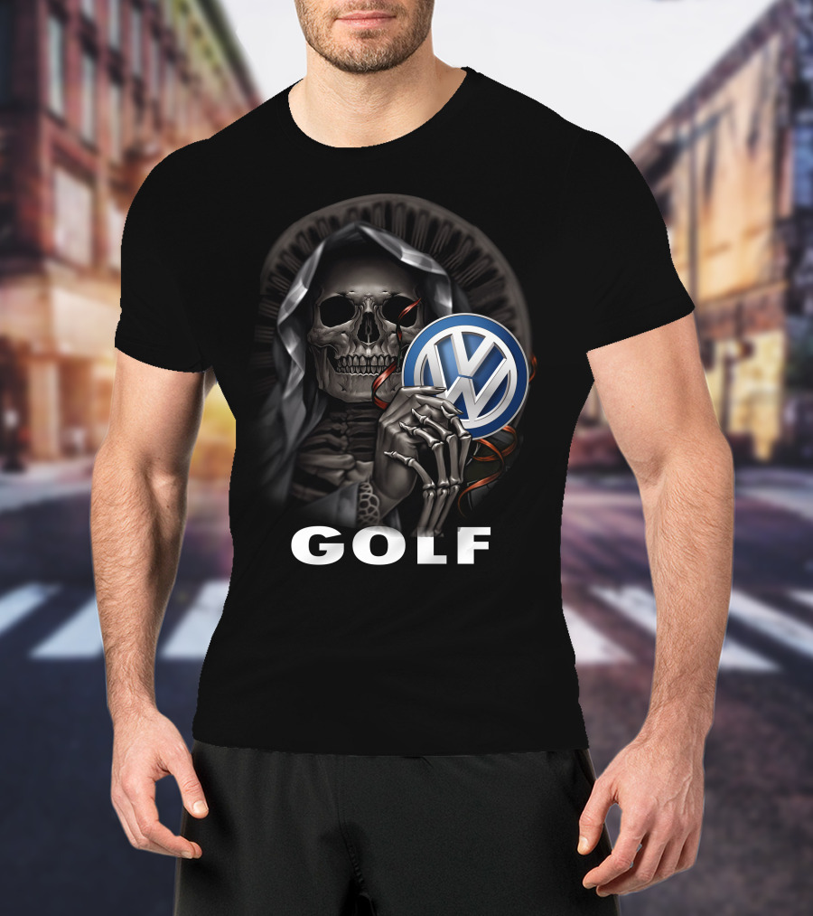 Golf Volkswagen Skull Reaper Artwork T-Shirt