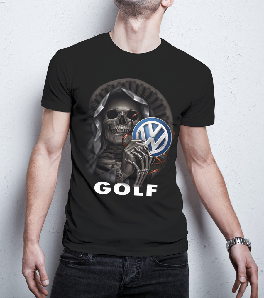 Golf Volkswagen Skull Reaper Artwork T-Shirt