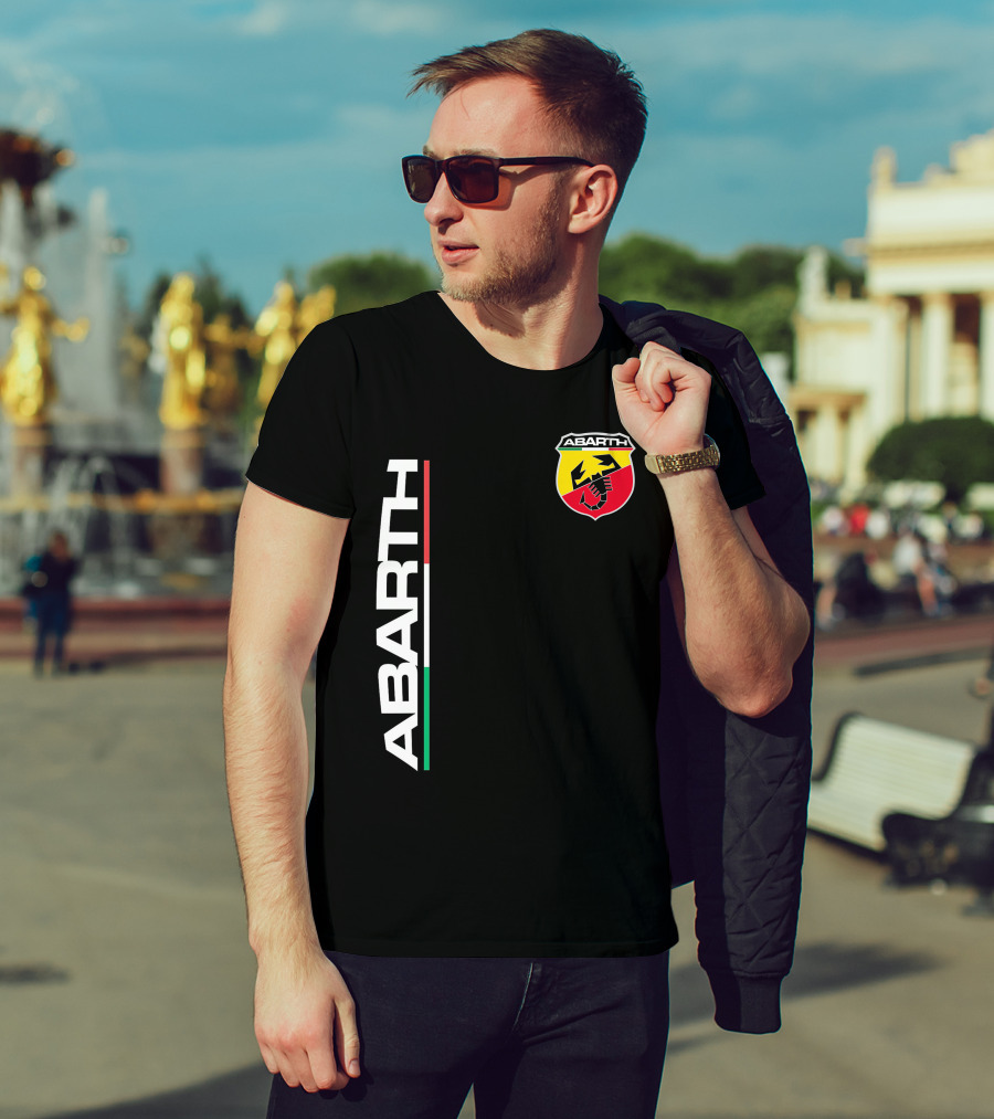 Abarth Logo With Italian Flag Colors And Scorpion T-Shirt