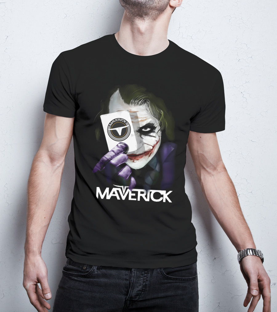 Maverick Joker Playing Card Face With Maverick T-Shirt
