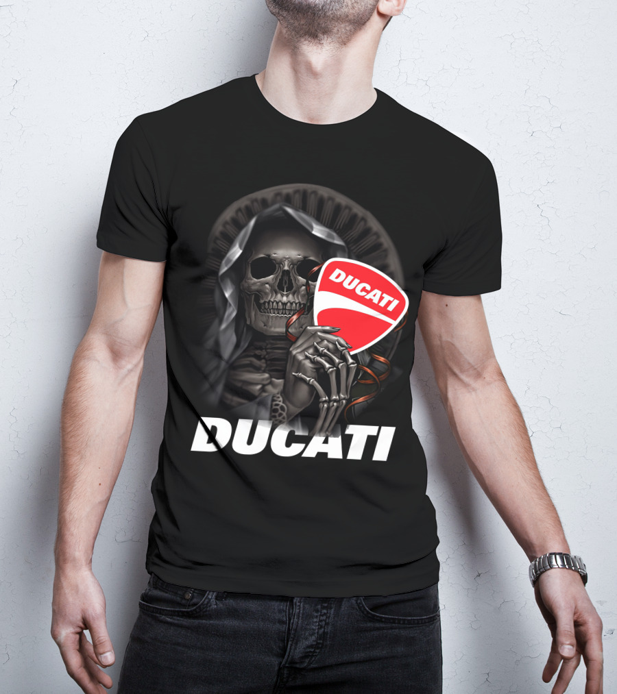 Ducati Skeleton Holding Logo T-Shirt