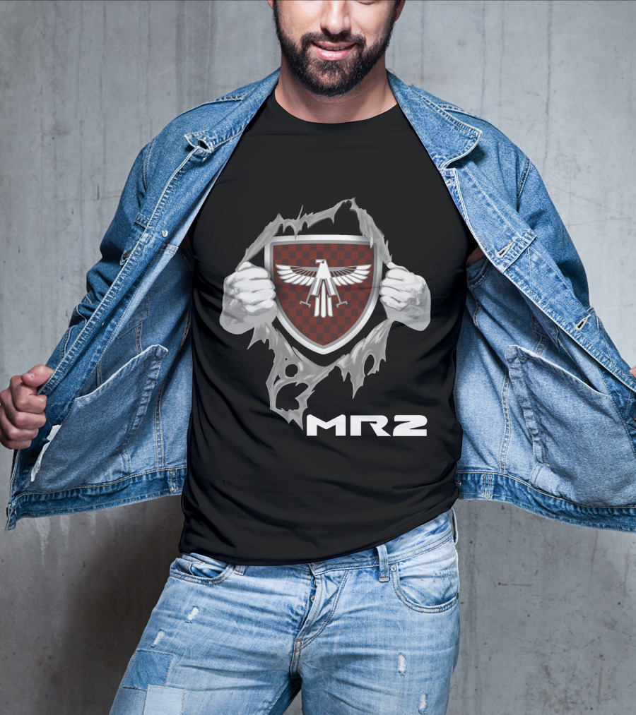 Mr2 Red Checkered Shield With Winged Eagle T-Shirt