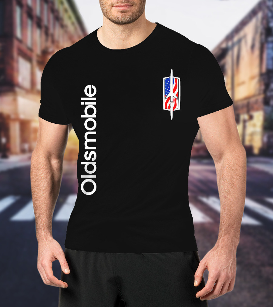 Oldsmobile Classic Logo With American Rocket Symbol T-Shirt