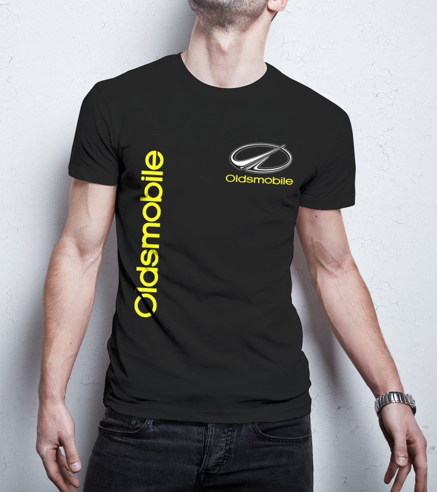 Oldsmobile Vertical Yellow Text And Classic T-Shirt