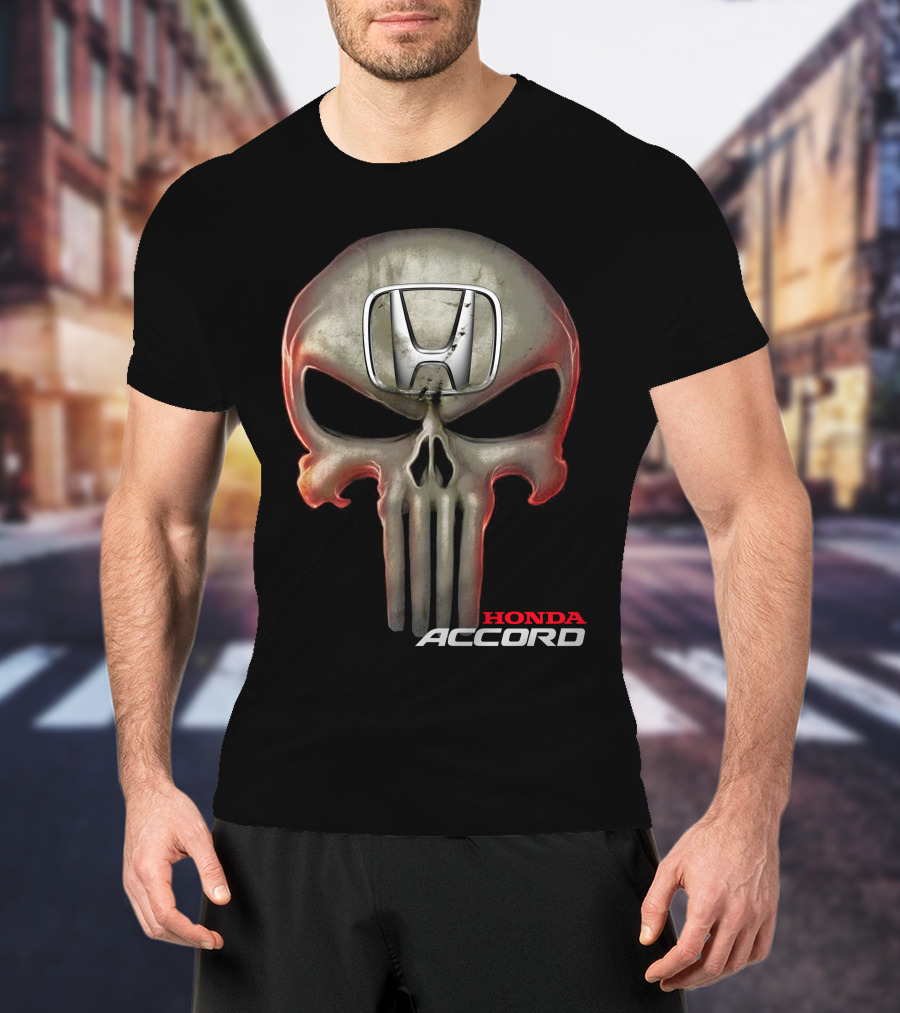 Honda Accord Punisher Skull T-Shirt