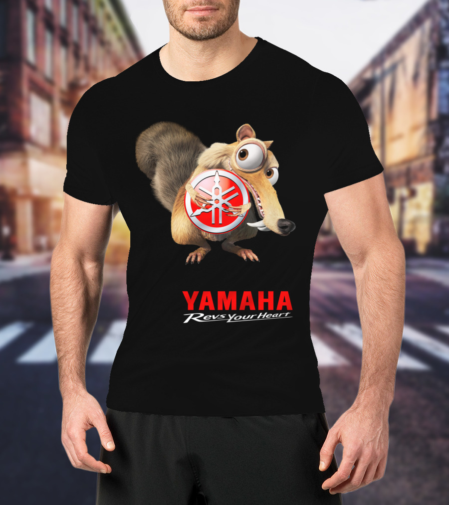 Yamaha Revs Your Heart Ice Age Scrat T-Shirt