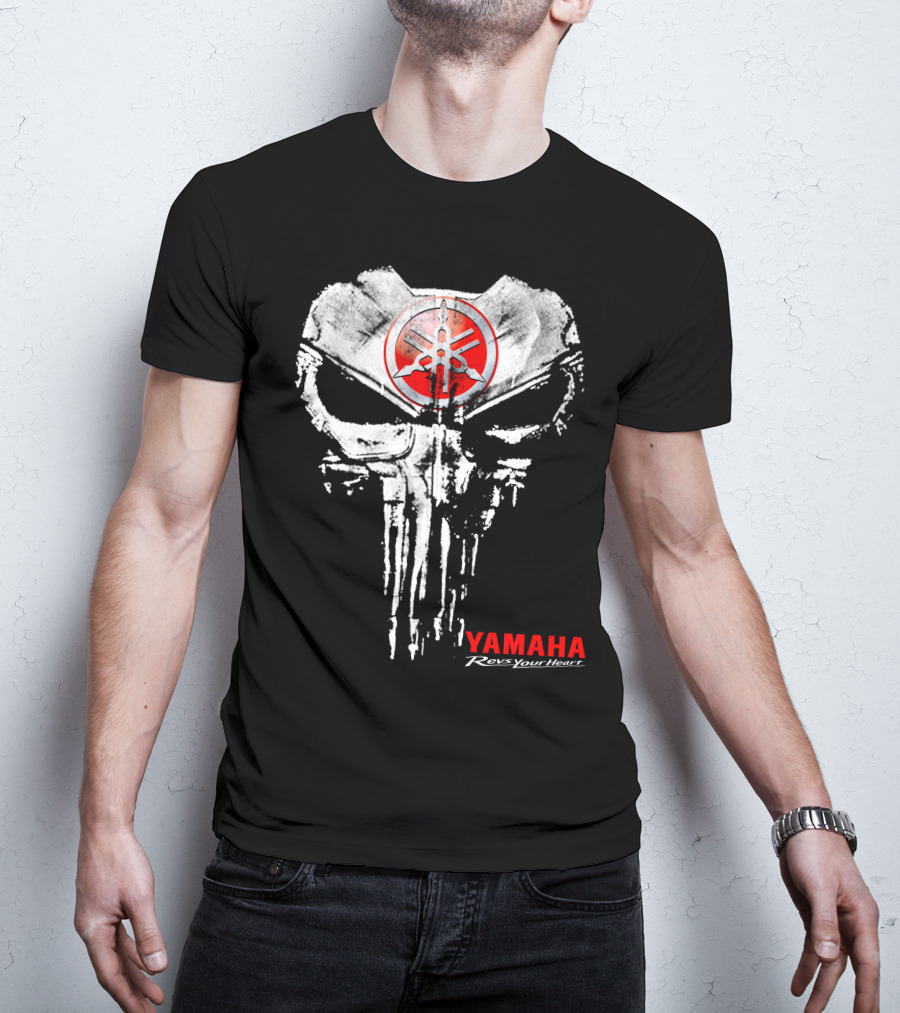 Yamaha Revs Your Heart Skull T-Shirt