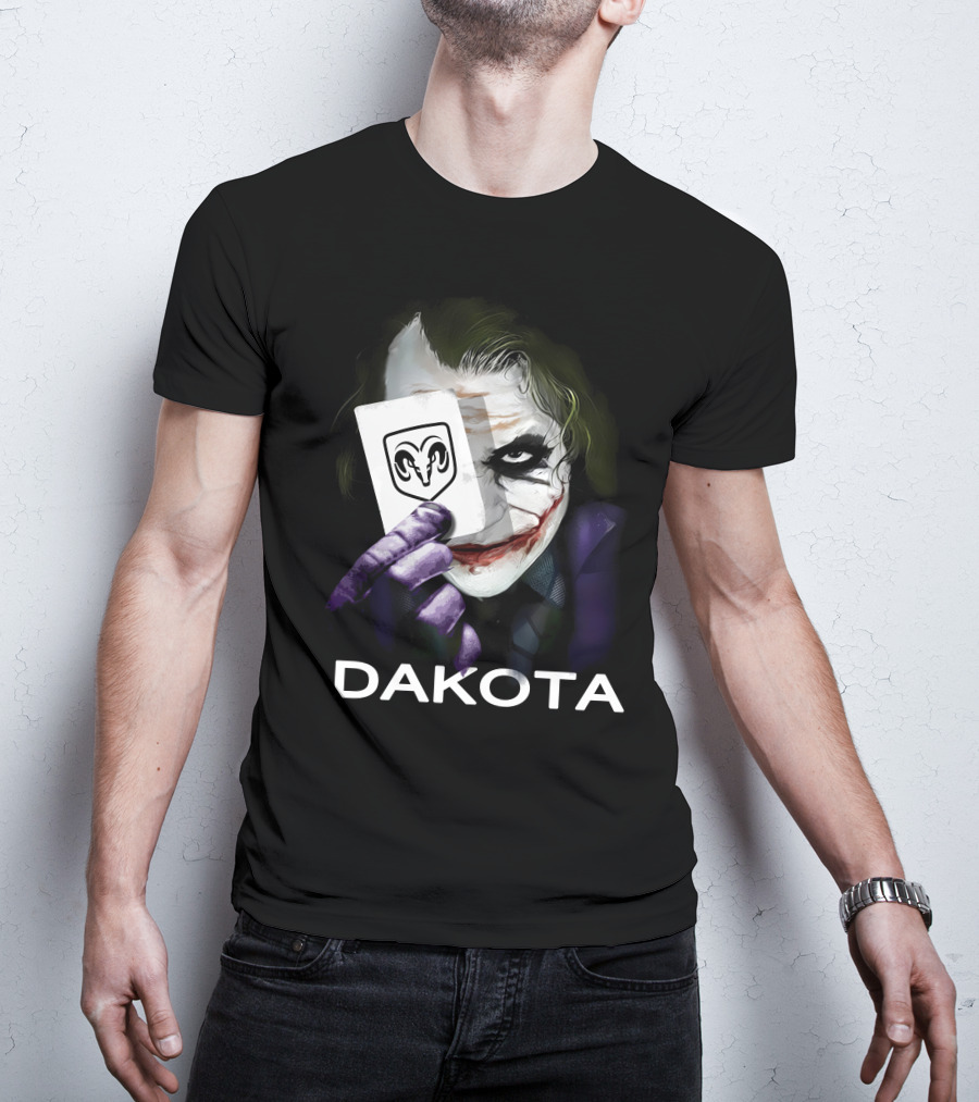 Joker Holding Ram Card Dakota T-Shirt