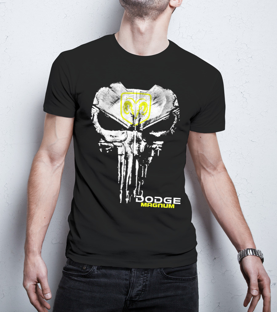 Dodge Magnum Punisher Skull Ram Logo Fusion T-Shirt