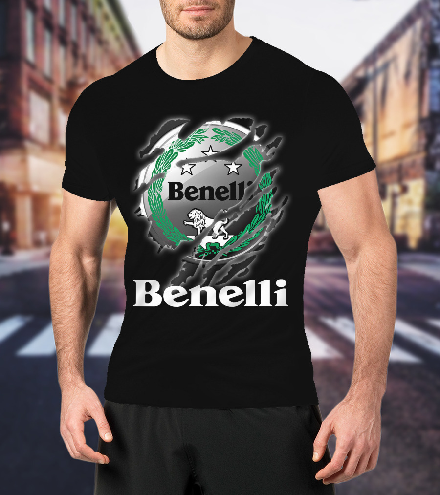 Benelli Logo With Stars And Lion T-Shirt