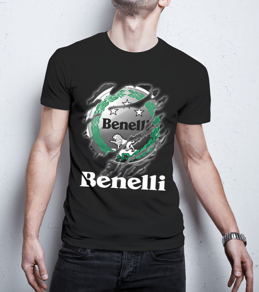 Benelli Logo With Stars And Lion T-Shirt