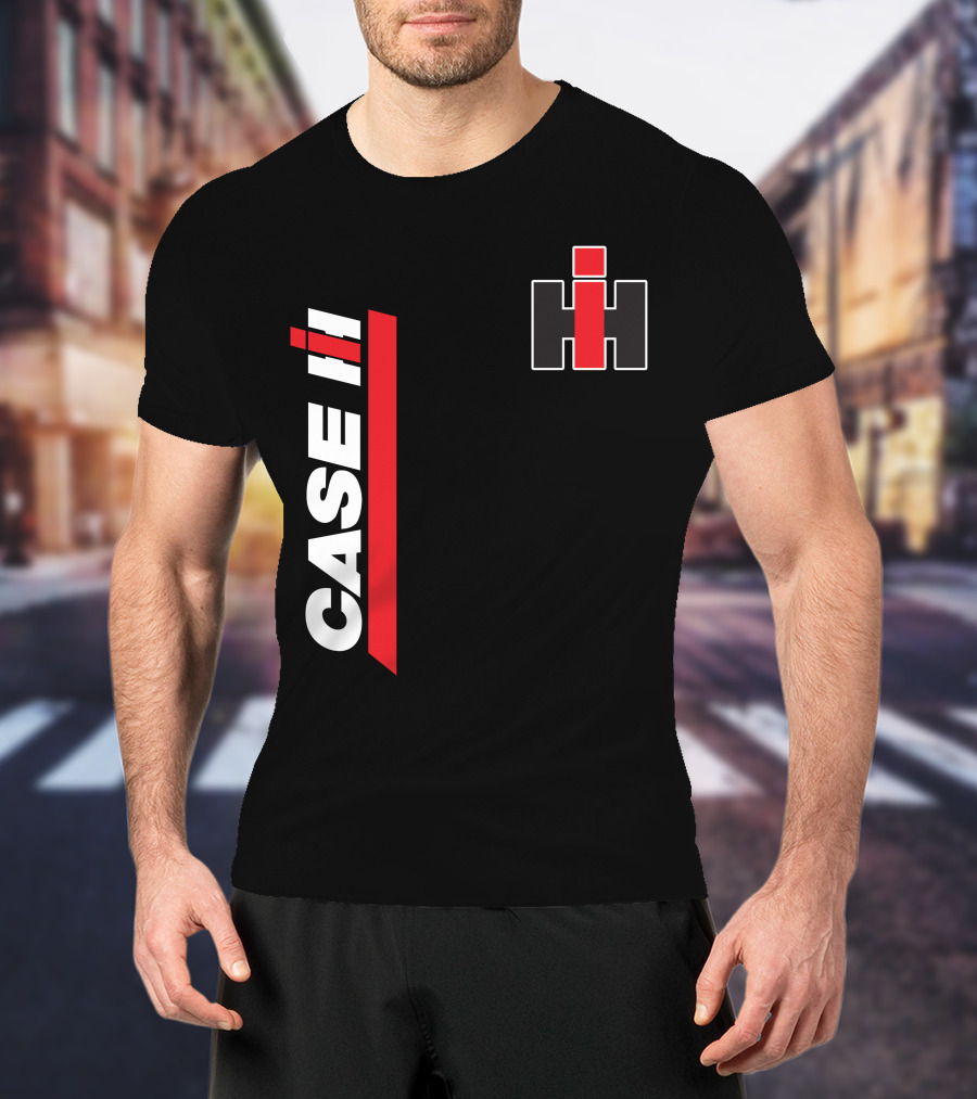 Case Ih Tractor Logo Black And Red T-Shirt
