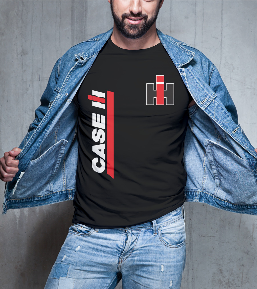 Case Ih Tractor Logo Black And Red T-Shirt