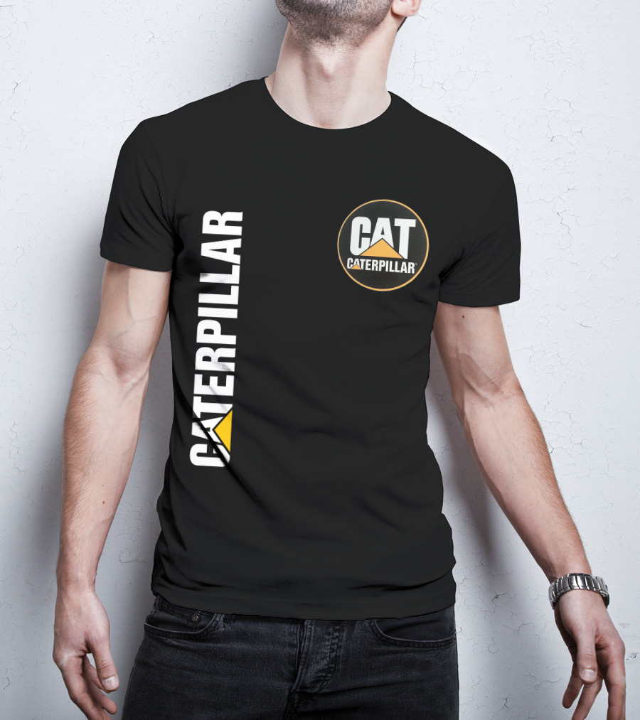Caterpillar Cat Logo With Triangle T-Shirt