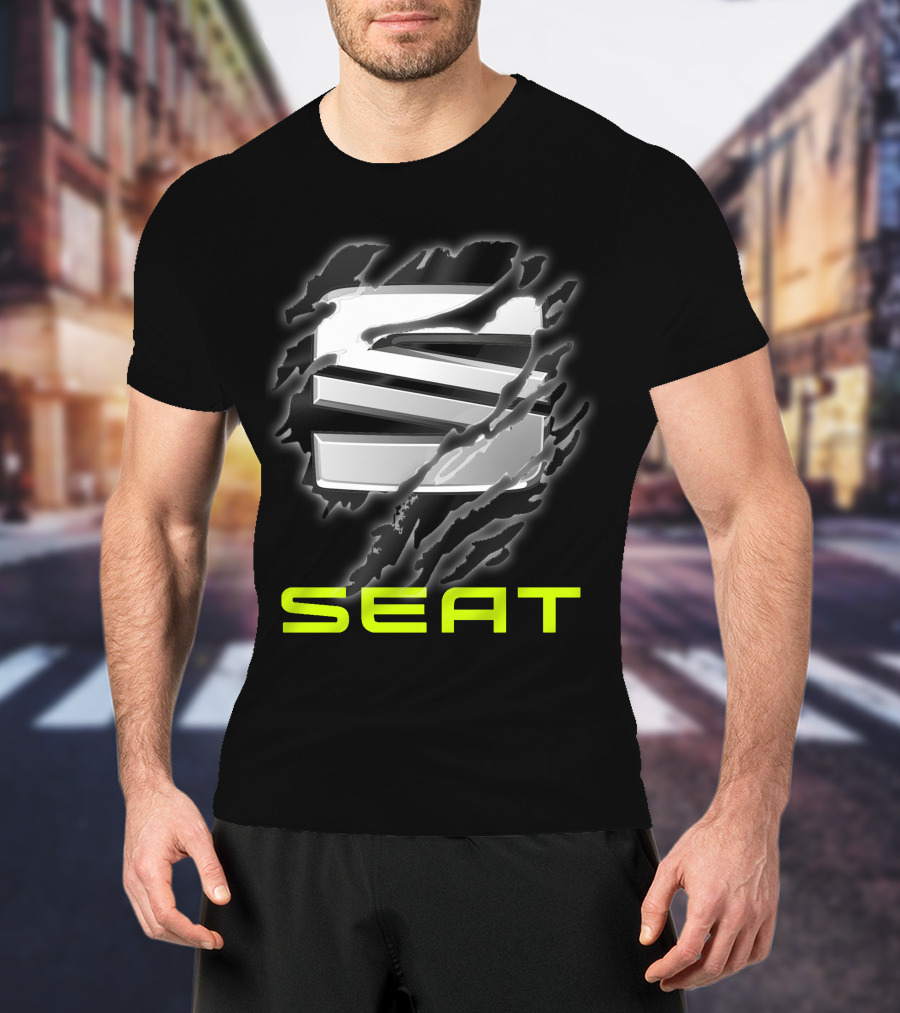 Seat Logo Metallic Claw Marks T-Shirt