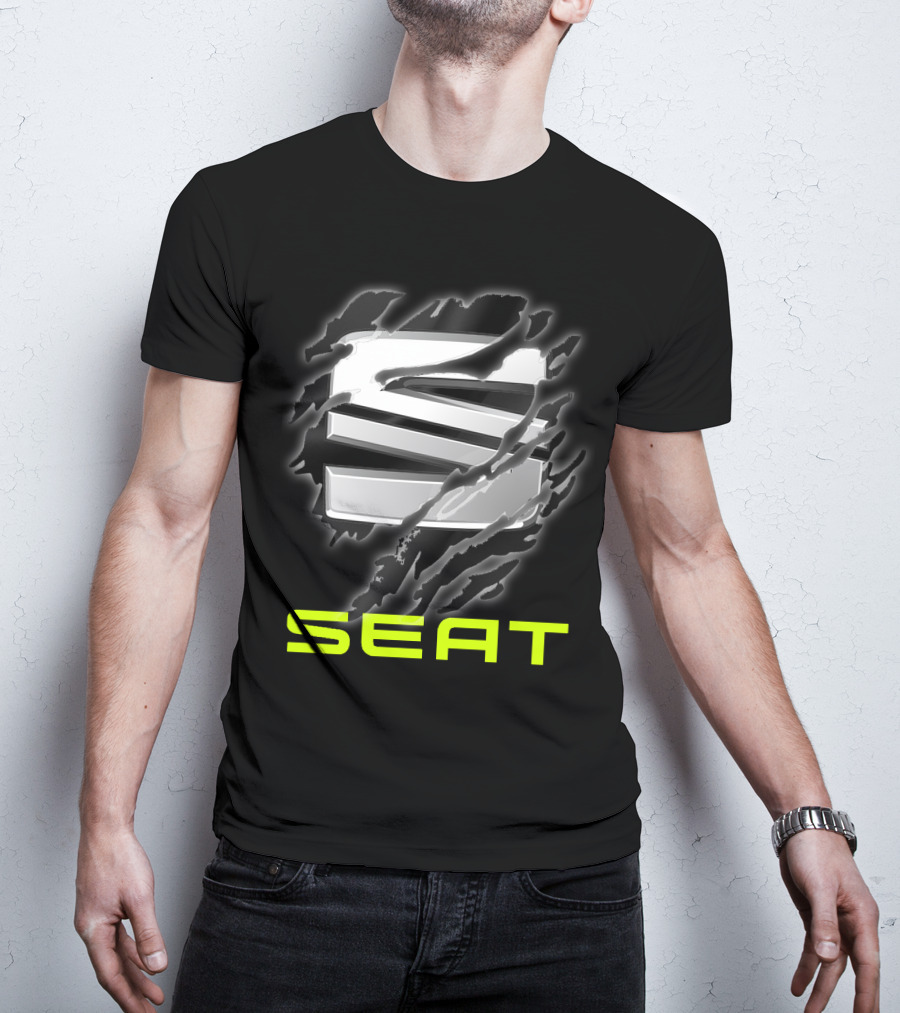 Seat Logo Metallic Claw Marks T-Shirt
