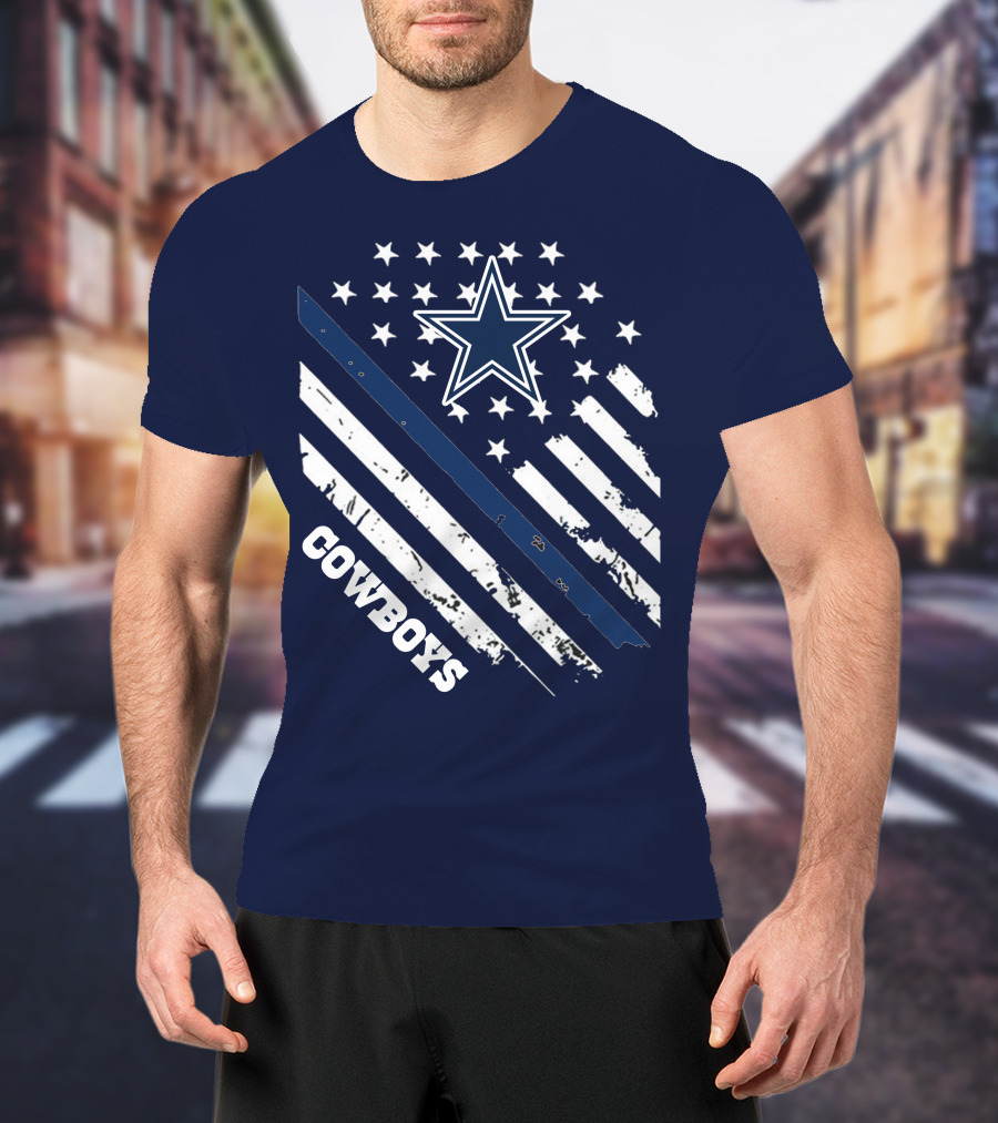 Cowboys Star And Stripes Vintage Americana T-Shirt