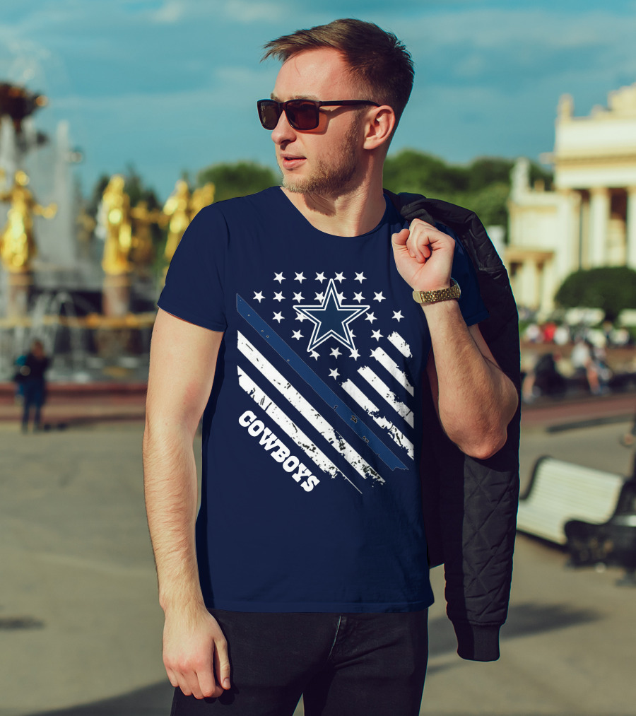 Cowboys Star And Stripes Vintage Americana T-Shirt